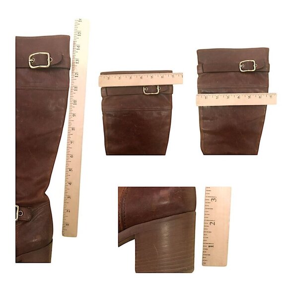 Coach Saxton Knee High Boots, Tan/Brown Leather, Size 6.5, Made in Italy - Picture 12 of 12